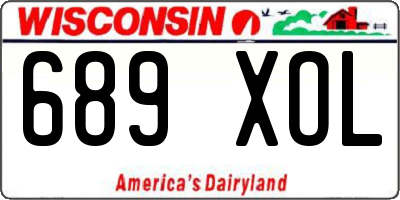 WI license plate 689XOL