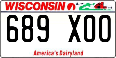 WI license plate 689XOO