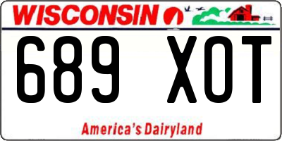 WI license plate 689XOT