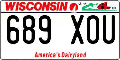 WI license plate 689XOU