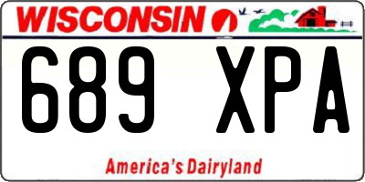 WI license plate 689XPA