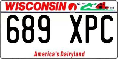 WI license plate 689XPC