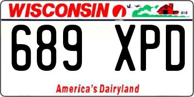WI license plate 689XPD