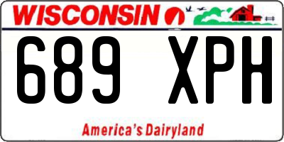 WI license plate 689XPH