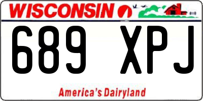 WI license plate 689XPJ