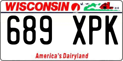 WI license plate 689XPK