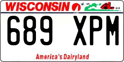 WI license plate 689XPM