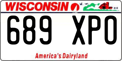 WI license plate 689XPO