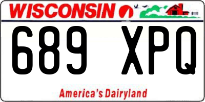 WI license plate 689XPQ