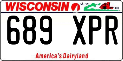 WI license plate 689XPR