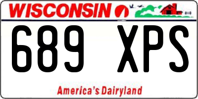 WI license plate 689XPS