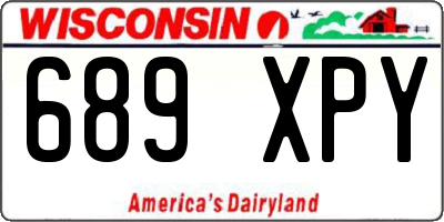 WI license plate 689XPY