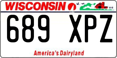 WI license plate 689XPZ