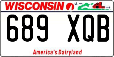 WI license plate 689XQB