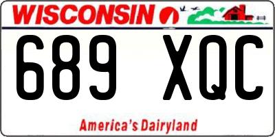 WI license plate 689XQC