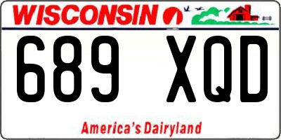 WI license plate 689XQD