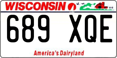 WI license plate 689XQE