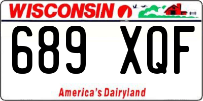 WI license plate 689XQF