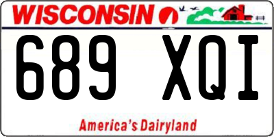 WI license plate 689XQI