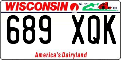 WI license plate 689XQK