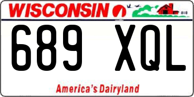 WI license plate 689XQL
