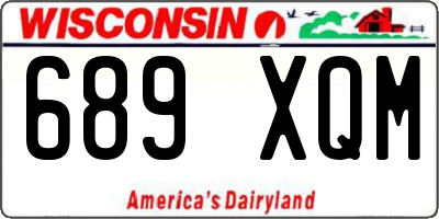 WI license plate 689XQM