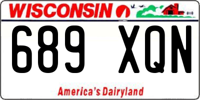 WI license plate 689XQN