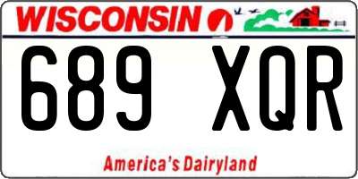 WI license plate 689XQR