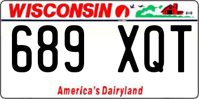 WI license plate 689XQT