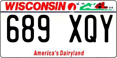 WI license plate 689XQY