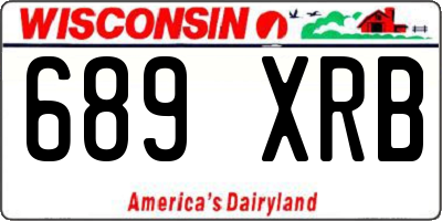 WI license plate 689XRB