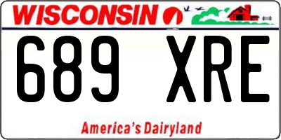 WI license plate 689XRE