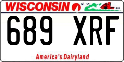 WI license plate 689XRF