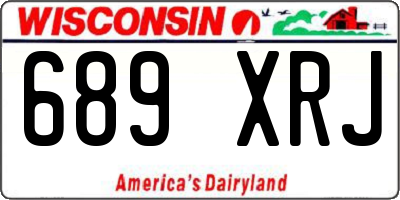 WI license plate 689XRJ