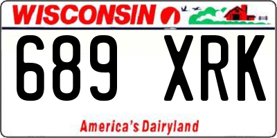 WI license plate 689XRK