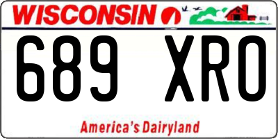 WI license plate 689XRO