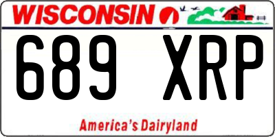 WI license plate 689XRP