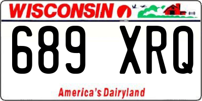 WI license plate 689XRQ