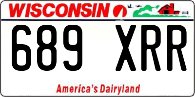 WI license plate 689XRR