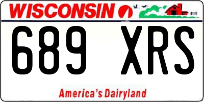 WI license plate 689XRS