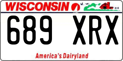 WI license plate 689XRX