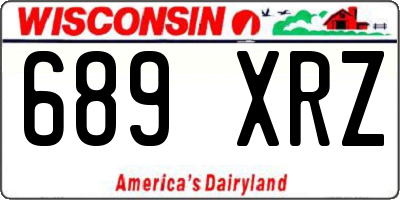 WI license plate 689XRZ