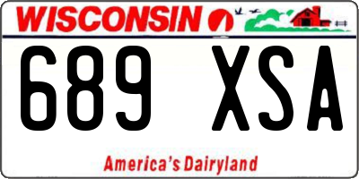 WI license plate 689XSA