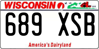 WI license plate 689XSB