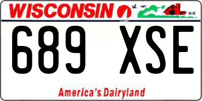 WI license plate 689XSE