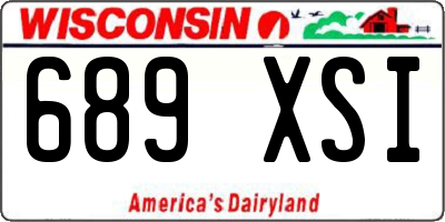 WI license plate 689XSI
