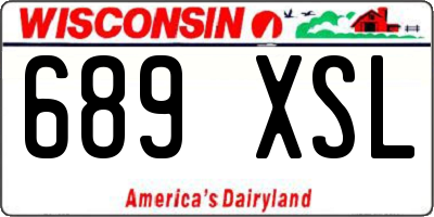 WI license plate 689XSL