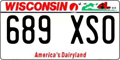 WI license plate 689XSO