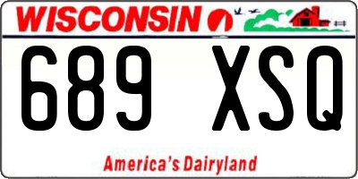 WI license plate 689XSQ