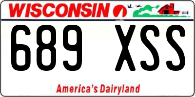 WI license plate 689XSS